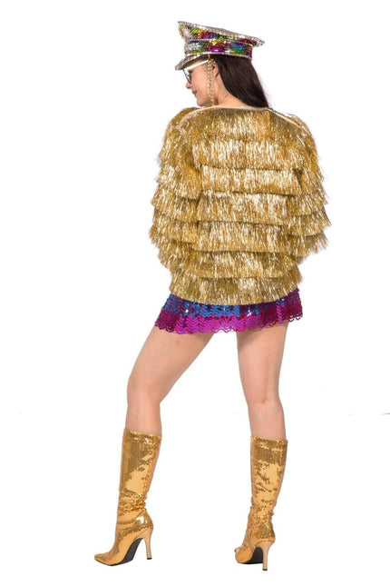 Festival Jas Goud Dames Tinsel van Wilbers & Wilbers koop je bij Partywinkel