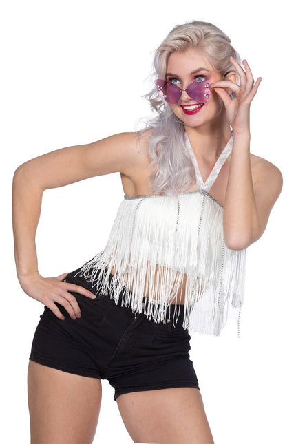 Festival Top Wit Dames Franjes van Wilbers & Wilbers koop je bij Partywinkel