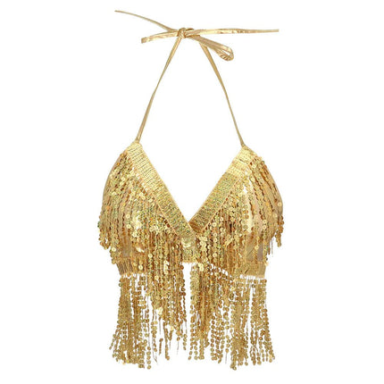 Festival Top Goud Dames Franjes van Boland koop je bij Partywinkel