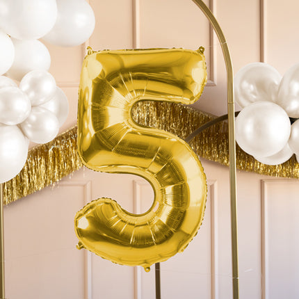 5 vuoden kuva ilmapallo kultainen tyhjä 72cm