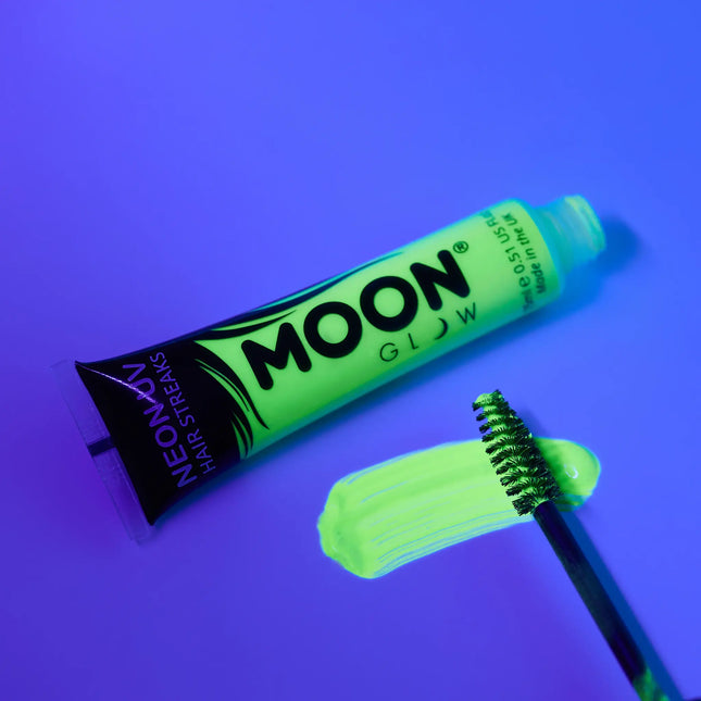 Moon Glow Neon UV hiusraidat Intense Green 15ml