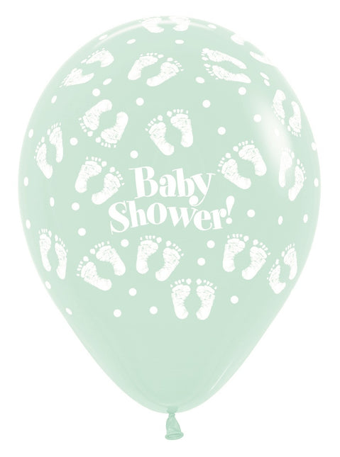 Ilmapallot Baby Shower Jalanjäljet Pastel Matte Mix 30cm 25kpl