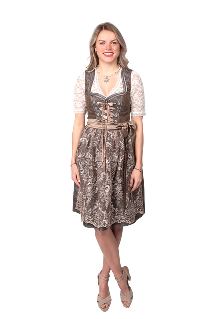 Vihreä Dirndl Mekko Oktoberfest Ladies Jaquard