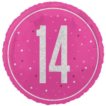 14 vuotta Helium ilmapallo tyhjä 45cm