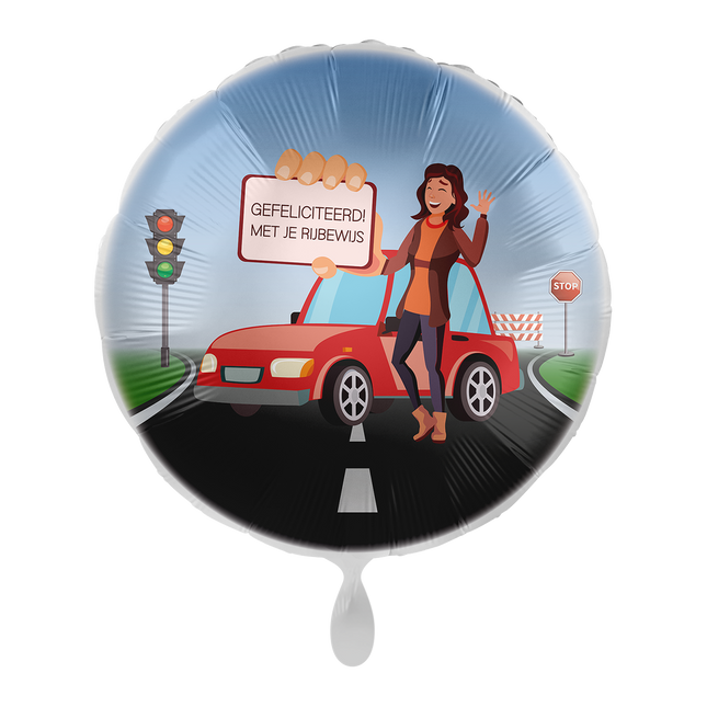 Ajokortti Helium ilmapallo Ladies pyöreä tyhjä 43cm