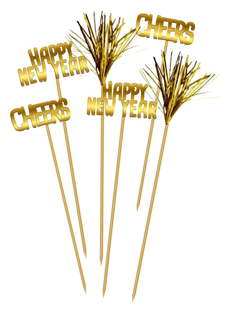 Lasimerkit Happy New Year 12 kpl