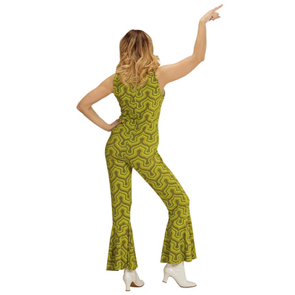 Disco 70S Jumpsuit Vihreä Hyvät naiset
