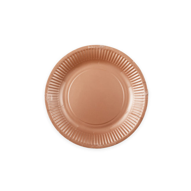 Rose Gold lautaset paperi 18cm 8kpl