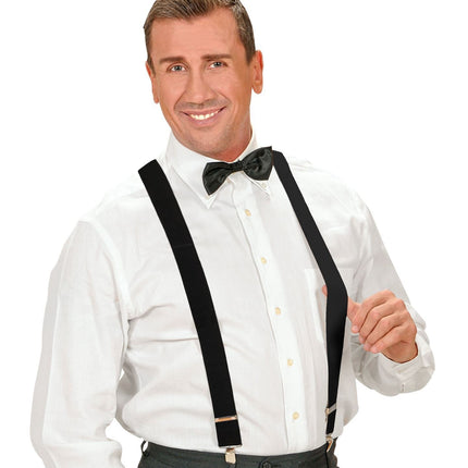 Mustat hopeiset henkselit