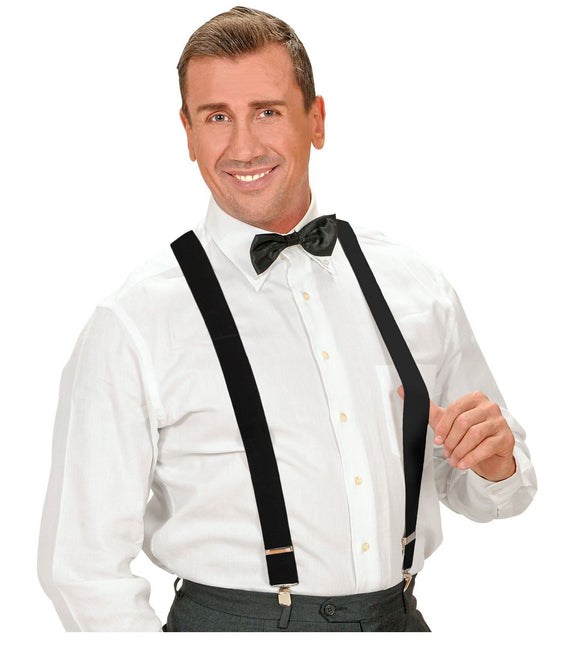 Mustat hopeiset henkselit