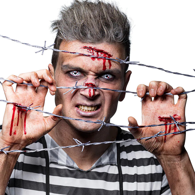 Valkoiset värilliset linssit Piikkilanka