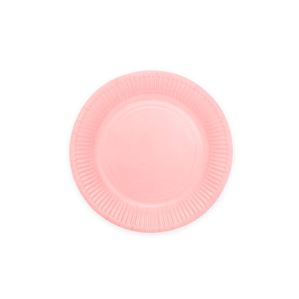 Vaaleanpunaiset lautaset paperi 18cm 20kpl