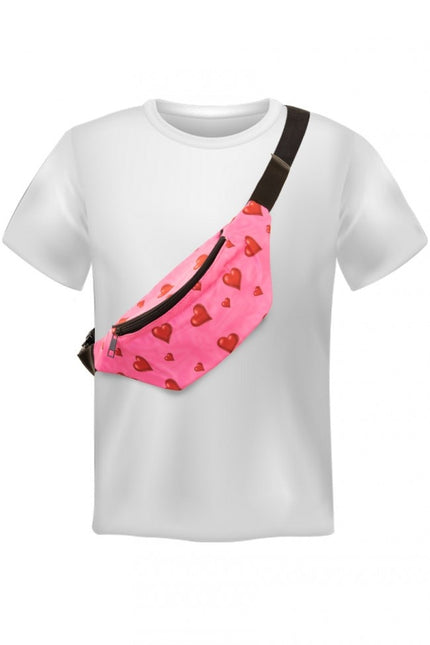 Hip laukku vaaleanpunainen sydämet