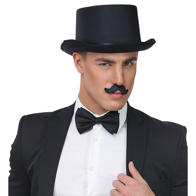 Musta Fake viikset puhallettava 6kpl