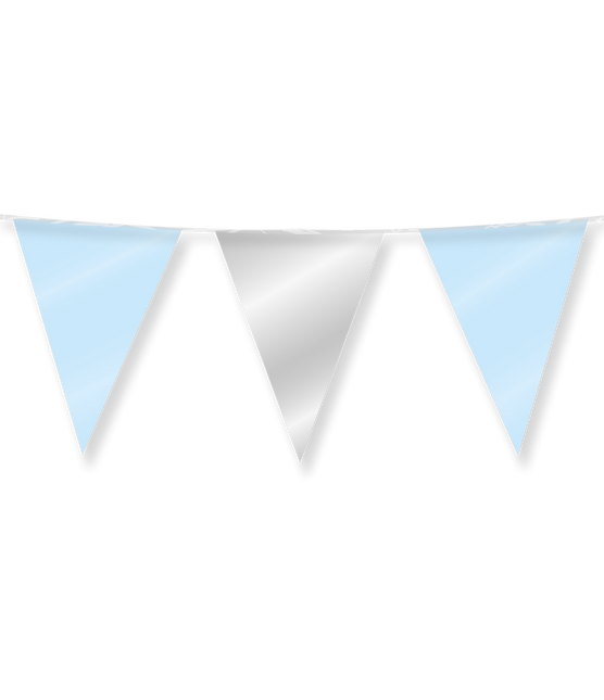 Hopeansininen nauha metallinen 10m