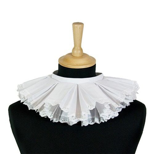 Pieters kaulus Luxe kirjailtu valkoinen