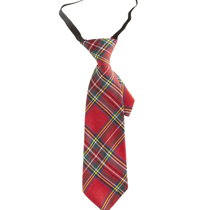 Punainen kaulaliina ruudullinen
