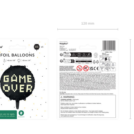 Gaming Party Helium ilmapallo tyhjä 35cm