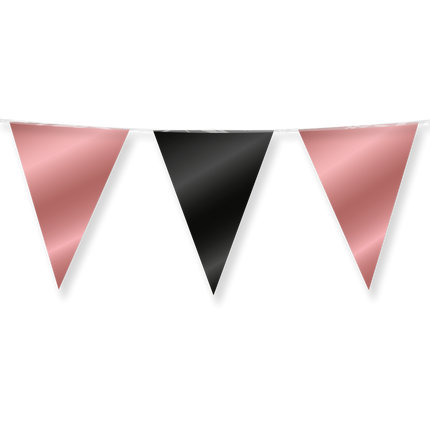 Rose Gold Black Garland Metallic 10m