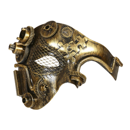 Steampunk naamio kupari