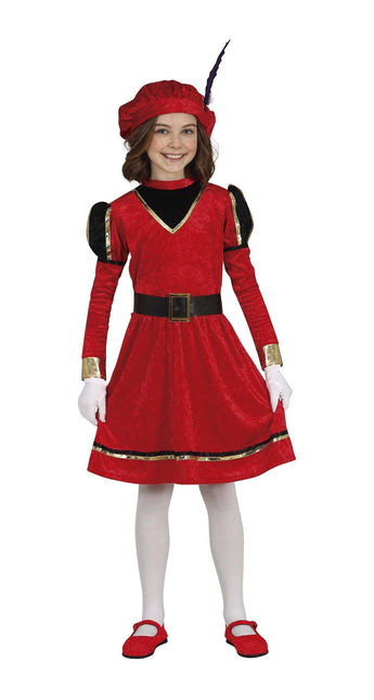 Pietenpak mekko lapsi punainen/kulta