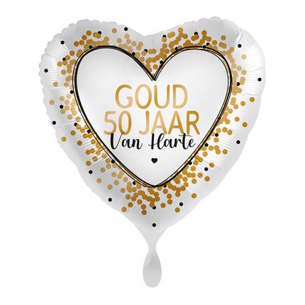 Helium Balloon Gold - 50 vuotta - Paljon onnea!