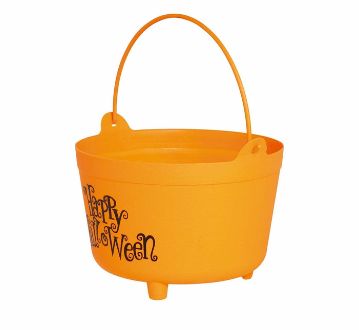 Oranssi Halloween karkkia ämpäri Happy Halloween 30cm