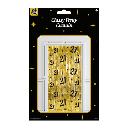 21 vuotta Oven verho Kultainen musta