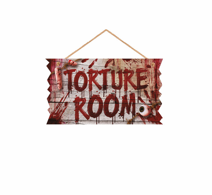 Halloween ovikyltti Torture Room 35cm
