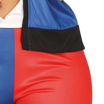 Harley Quinn puku Punainen Sininen Ladies