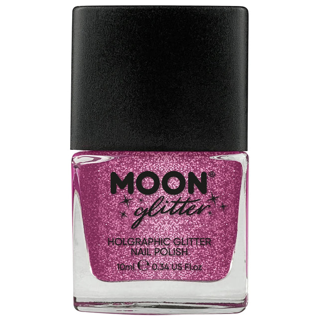 Moon Glitter Holografinen kynsilakka vaaleanpunainen 14ml