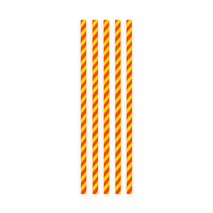 Keltainen punainen oljet pahvi 20kpl