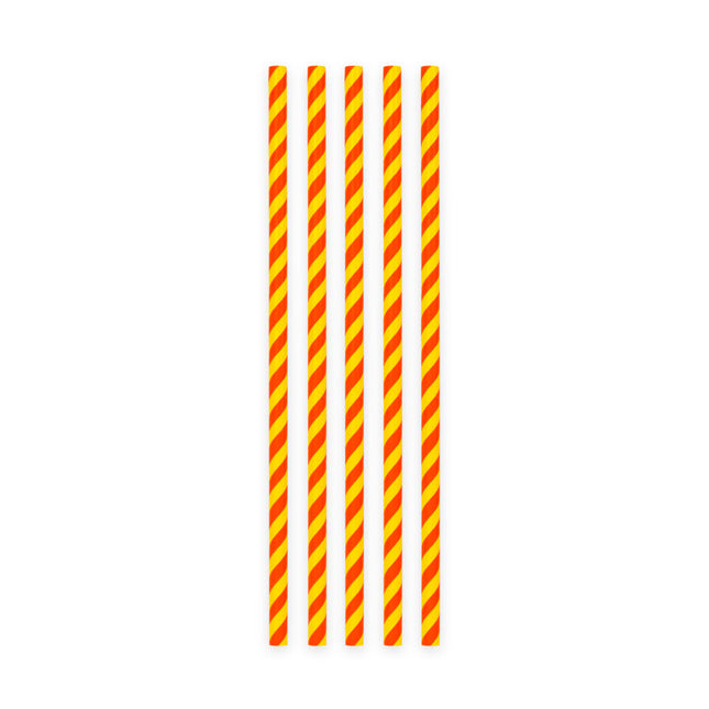 Keltainen punainen oljet pahvi 20kpl