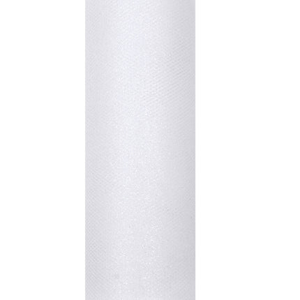 Valkoinen Tulle Roll Glitter 15cm 9m