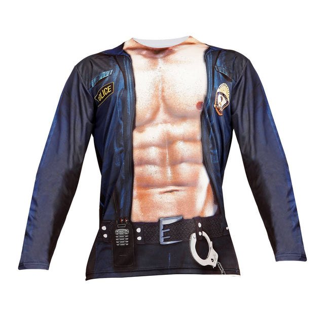 Poliisi paita sininen Miehet