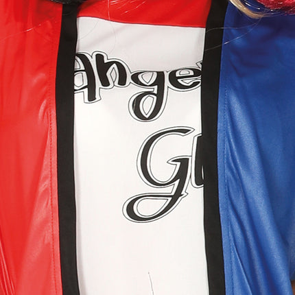 Harley Quinn puku Punainen Sininen Ladies