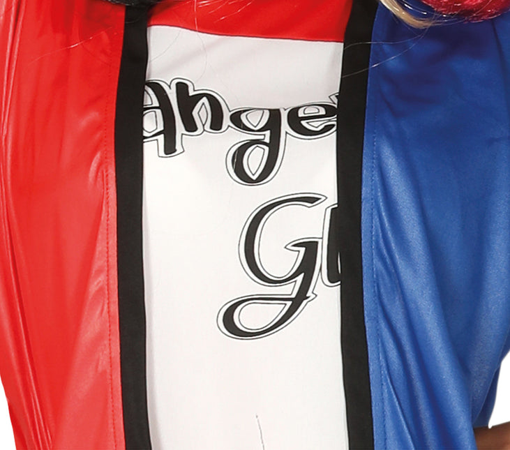 Harley Quinn puku Punainen Sininen Ladies