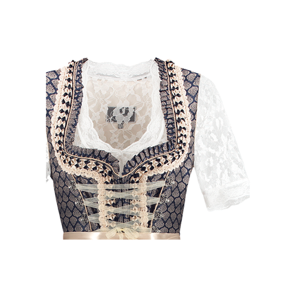 Sininen Valkoinen Creme Dirndl Mekko Oktoberfest Hyvät 2 kpl