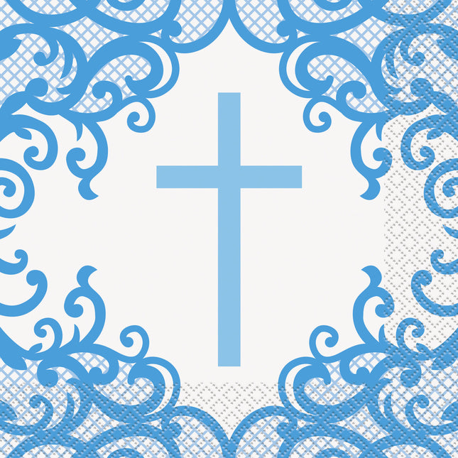 Ehtoollinen lautasliinat Sininen 16kpl