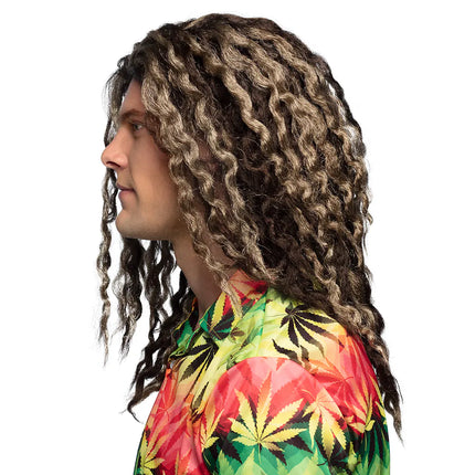 Ruskea peruukki Rasta