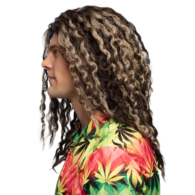 Ruskea peruukki Rasta