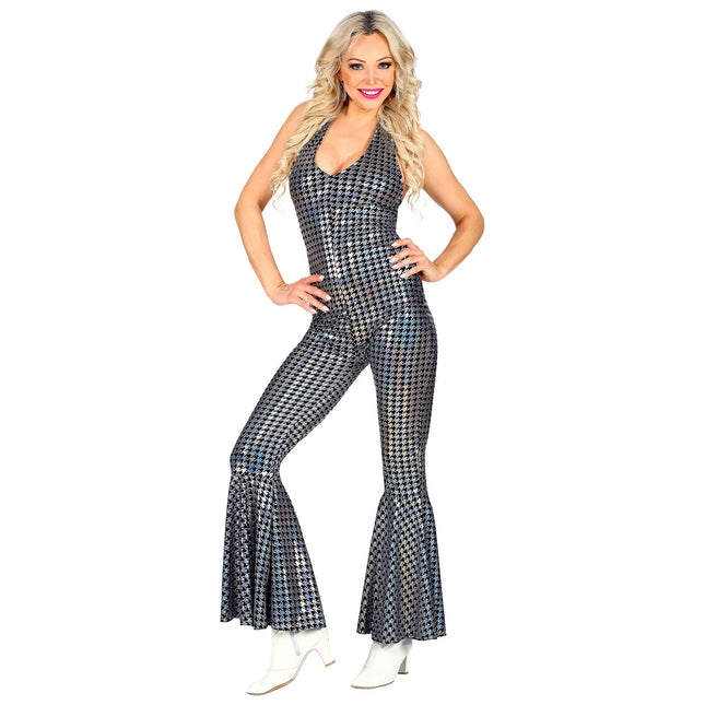 Disco 70S Jumpsuit Hopea Hyvät naiset