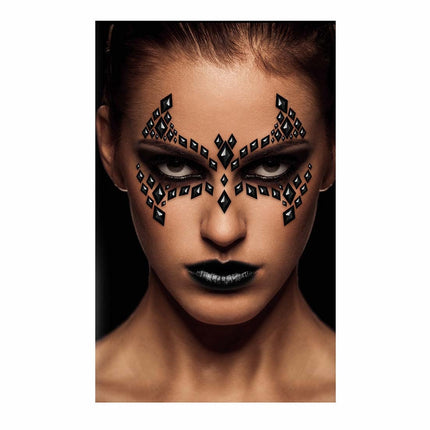 Mustat kasvot tarrat Bat 30x14 cm