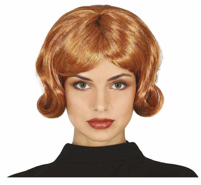 Ruskea peruukki lyhyet hiukset