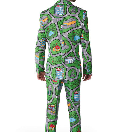 Pelaa matto vihreä puku miehet pukumestari