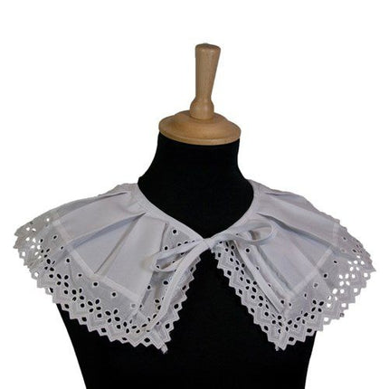 Peten kaulus kirjailtu valkoinen