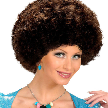 Ruskea Afro Unisex peruukki