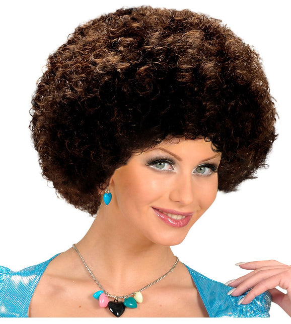 Ruskea Afro Unisex peruukki
