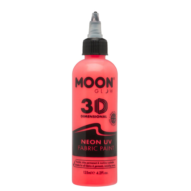 Moon Glow Neon UV kangasmaali 125ml Intensiivinen punainen 125ml