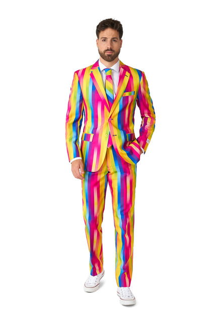 Sateenkaari raidat puku miehet OppoSuits